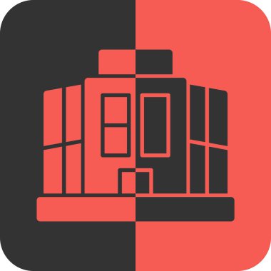 Bina. Web simgesi basit illüstrasyon