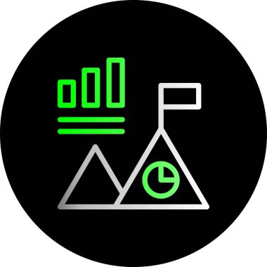 Veri analiz simgesi, vektör illüstrasyonu