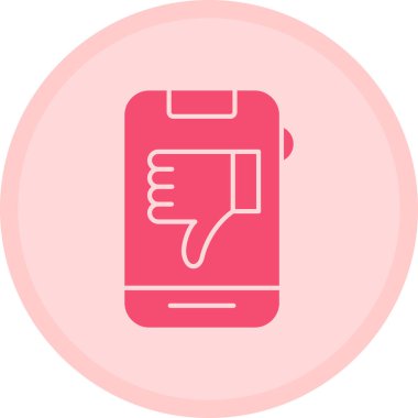 Başparmağını indir. Basit vektör illüstrasyonu