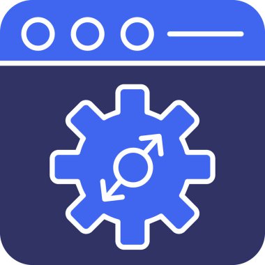 Teçhizat Web simgesi basit illüstrasyon