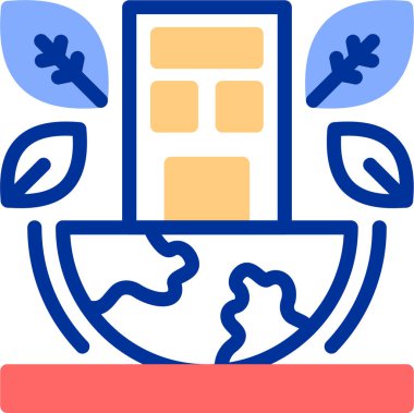 Bir harita simgesinin vektör illüstrasyonu