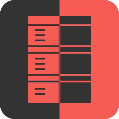 veritabanı düz vektör simgesi