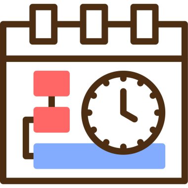 Saat. Web simgesi basit illüstrasyon