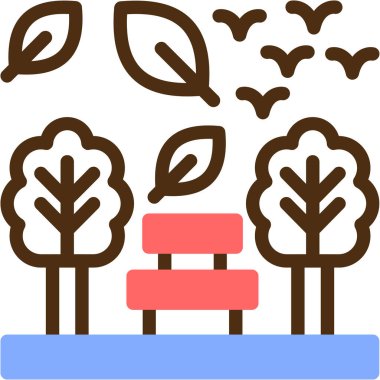 Doğa bahçesi web simgesi basit illüstrasyon