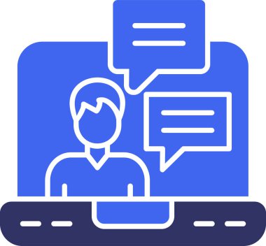 Sohbet simgesinin vektör illüstrasyonu