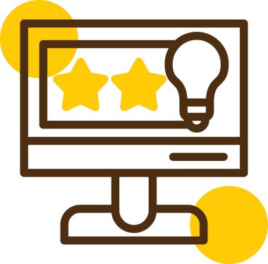 Reyting. Web simgesi basit illüstrasyon