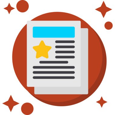 İş kağıt düz vektör simgesi