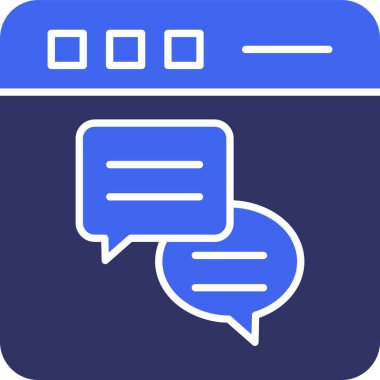 Konuş. Web simgesi basit illüstrasyon