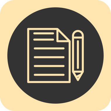 Modern belge simgesinin vektör illüstrasyonu