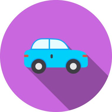 Otomobil. Web simgesi basit illüstrasyon