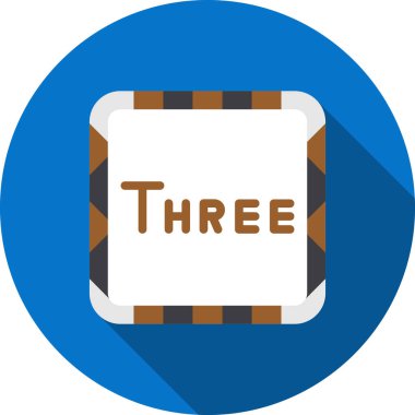 Tek bir resmin modern ve renkli bir simgesinin vektör çizimi