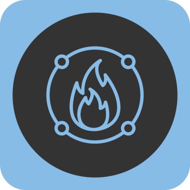 ateş ağı simgesi, vektör tasarımı