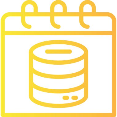 veritabanı web simgesi, basit vektör illüstrasyonu