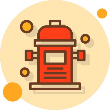 Yangın söndürme simgesinin vektör çizimi