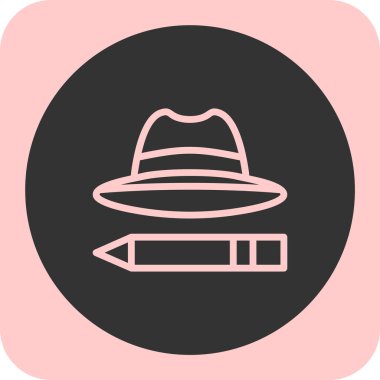 Şapka. Web simgesi basit illüstrasyon