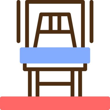 Sandalye. Web simgesi basit illüstrasyon