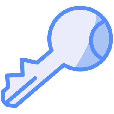 Beyaz arkaplanda anahtar vektör illüstrasyonu