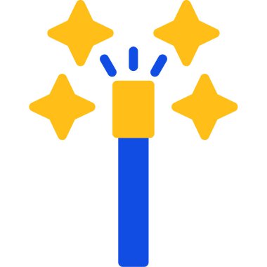 Sihirli değnek ikonu vektör çizimi tasarımı