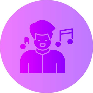 Modern bir müzik simgesinin vektör çizimi