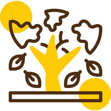 Bitki ve yaprakların vektör illüstrasyonu