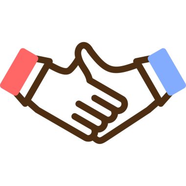 Anlaşma vektör simgesi. Beyaz arkaplanda basit vektör logosu izole edildi.