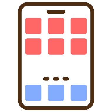 mobil uygulama simgesi, vektör illüstrasyonu