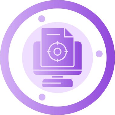 Bilgisayar. Web simgesi basit illüstrasyon