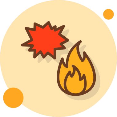 ateş ikonu, vektör illüstrasyon tasarımı