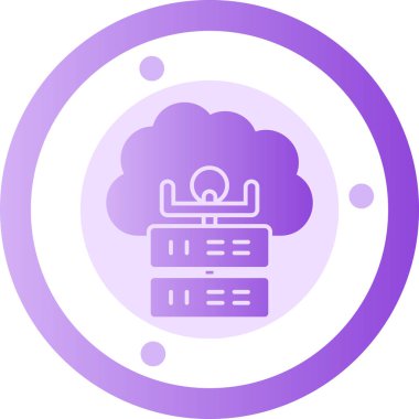 Bulut hesaplama simgesi vektör illüstrasyonu