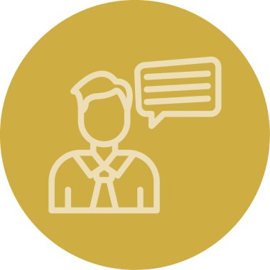 Konuş. Web simgesi basit illüstrasyon