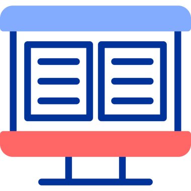 eğitim web simgesi basit illüstrasyon