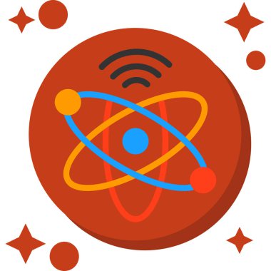 atom simgesi vektör illüstrasyonu