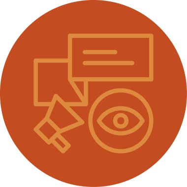 Göz. Web simgesi basit illüstrasyon