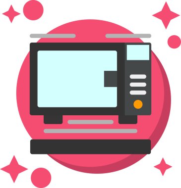 bilgisayar ekranı simgesi. Web için basit bilgisayar vektör simgeleri çizimi