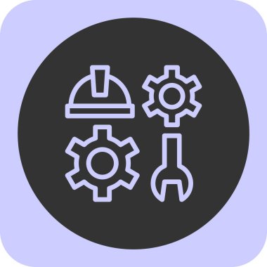 Vites düz kare vektör simgesi