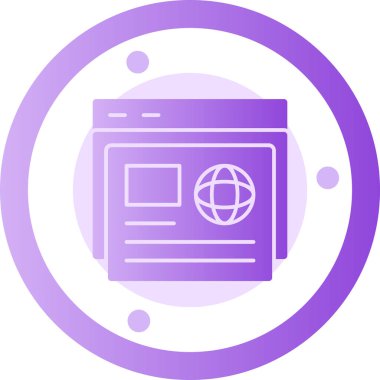 Web simgesi vektör illüstrasyonu