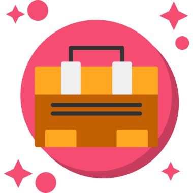 Çanta. Web simgesi basit illüstrasyon