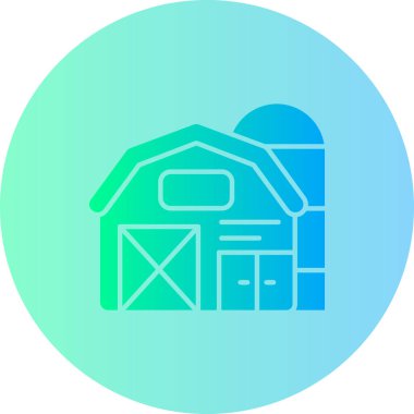 Bir çiftlik simgesinin vektör illüstrasyonu