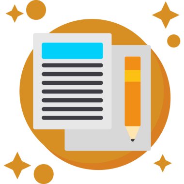 Kalem defterli bir dizüstü bilgisayarın vektör çizimi