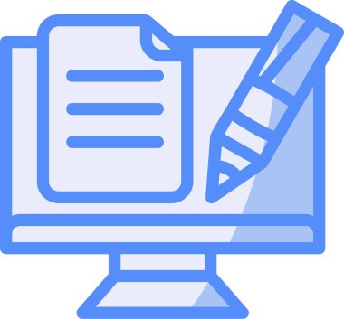 Bilgisayar kalemi. Web simgesi basit illüstrasyon