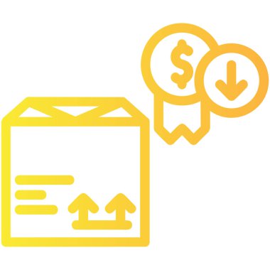 Bir dolar simgesinin vektör illüstrasyonu