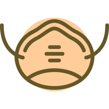 yüz maskesi, illüstrasyon, beyaz arkaplan üzerindeki vektör.