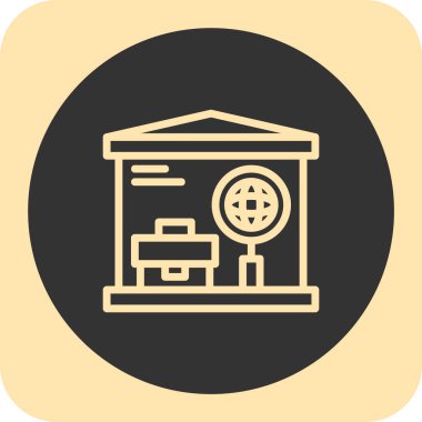 Modern banka binası simgesinin vektör illüstrasyonu