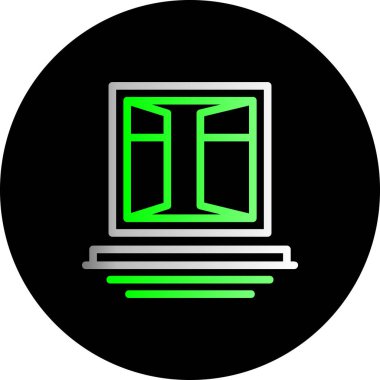 Bilgisayar simgesinin vektör illüstrasyonu