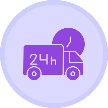 Teslimat. Web simgesi basit illüstrasyon