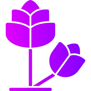 çiçek simgesi vektör illüstrasyonu