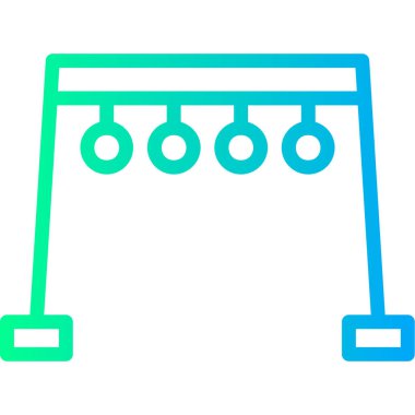 barkod vektör simgesi. bicolor düz sembol, kobalt ve cyan renkler, yuvarlak açılar, beyaz arkaplan.