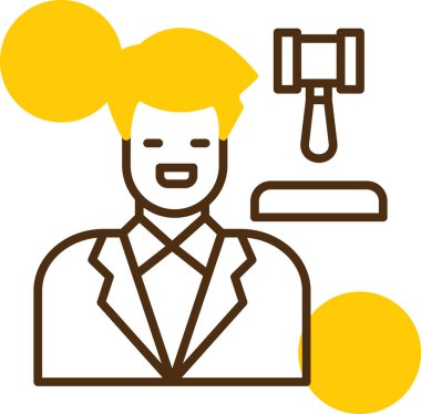 Mikrofon simgesine sahip iş adamı, vektör illüstrasyonu basit tasarım