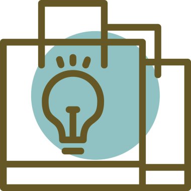 fikir simgesi, vektör illüstrasyonu