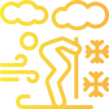 Kış simgesi vektör illüstrasyonu